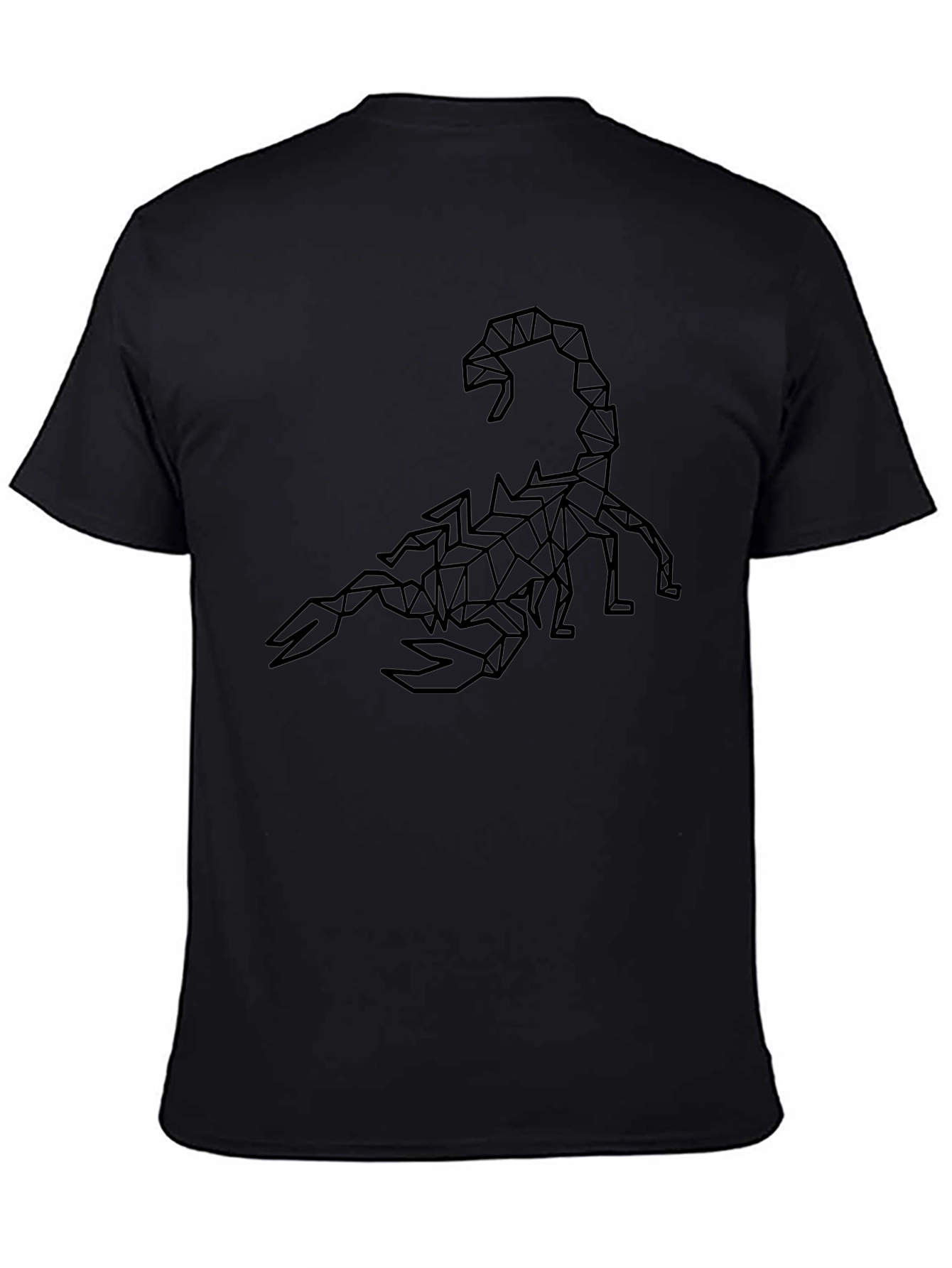 Geometric Scorpion Graphic Black T-Shirt