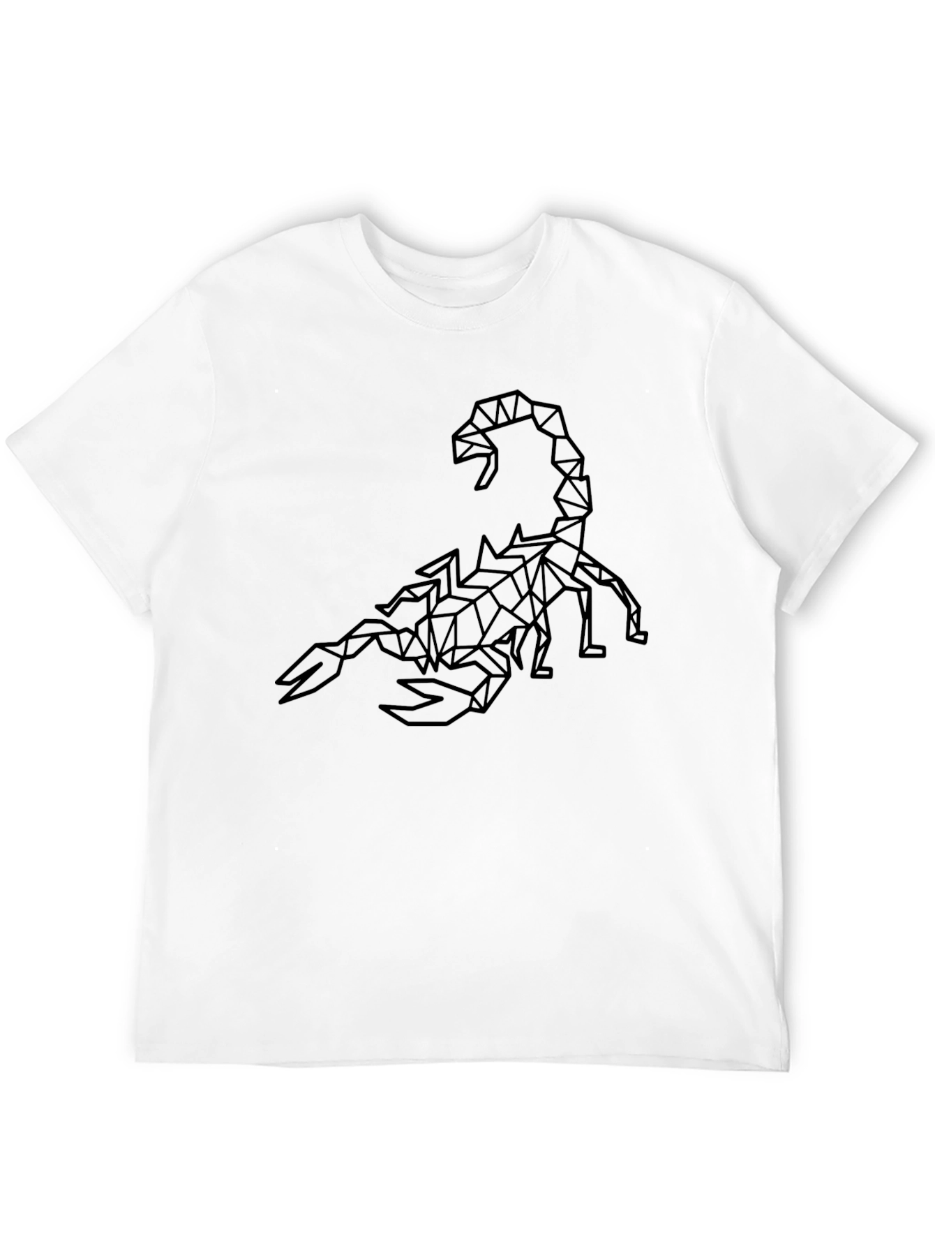 Geometric Scorpion Graphic Black T-Shirt