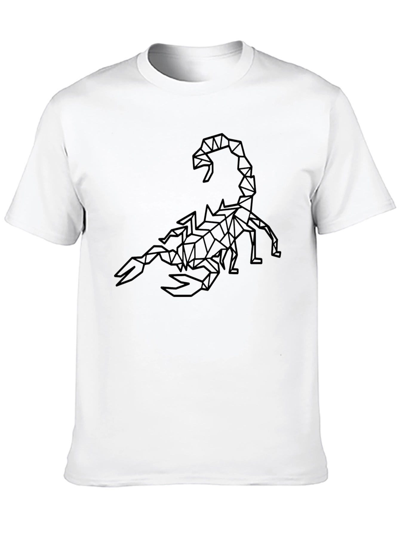 Geometric Scorpion Graphic Black T-Shirt