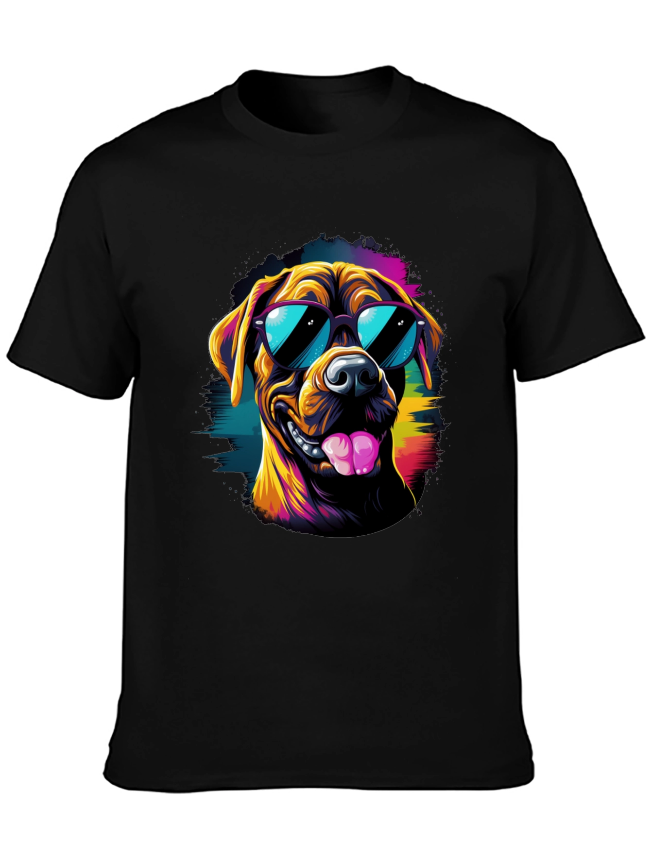 Cool Dog Graphic Tee - Black