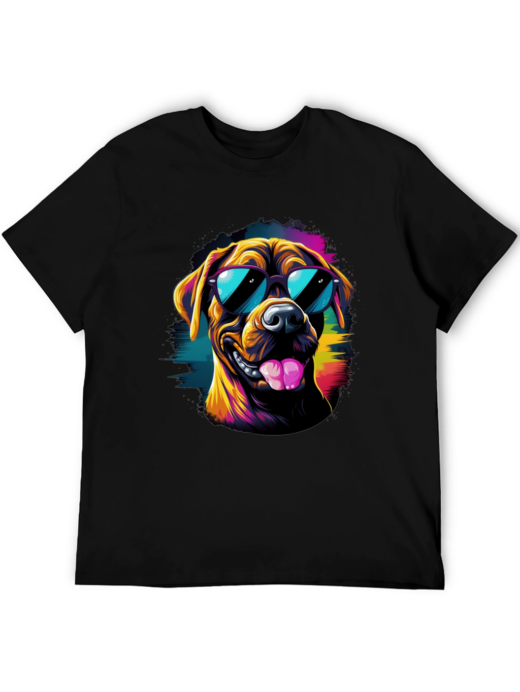 Cool Dog Graphic Tee - Black