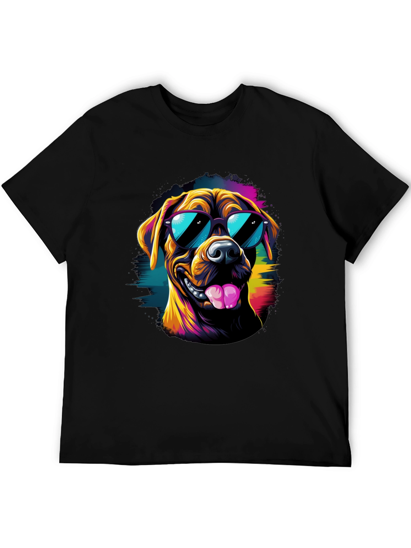 Cool Dog Graphic Tee - Black