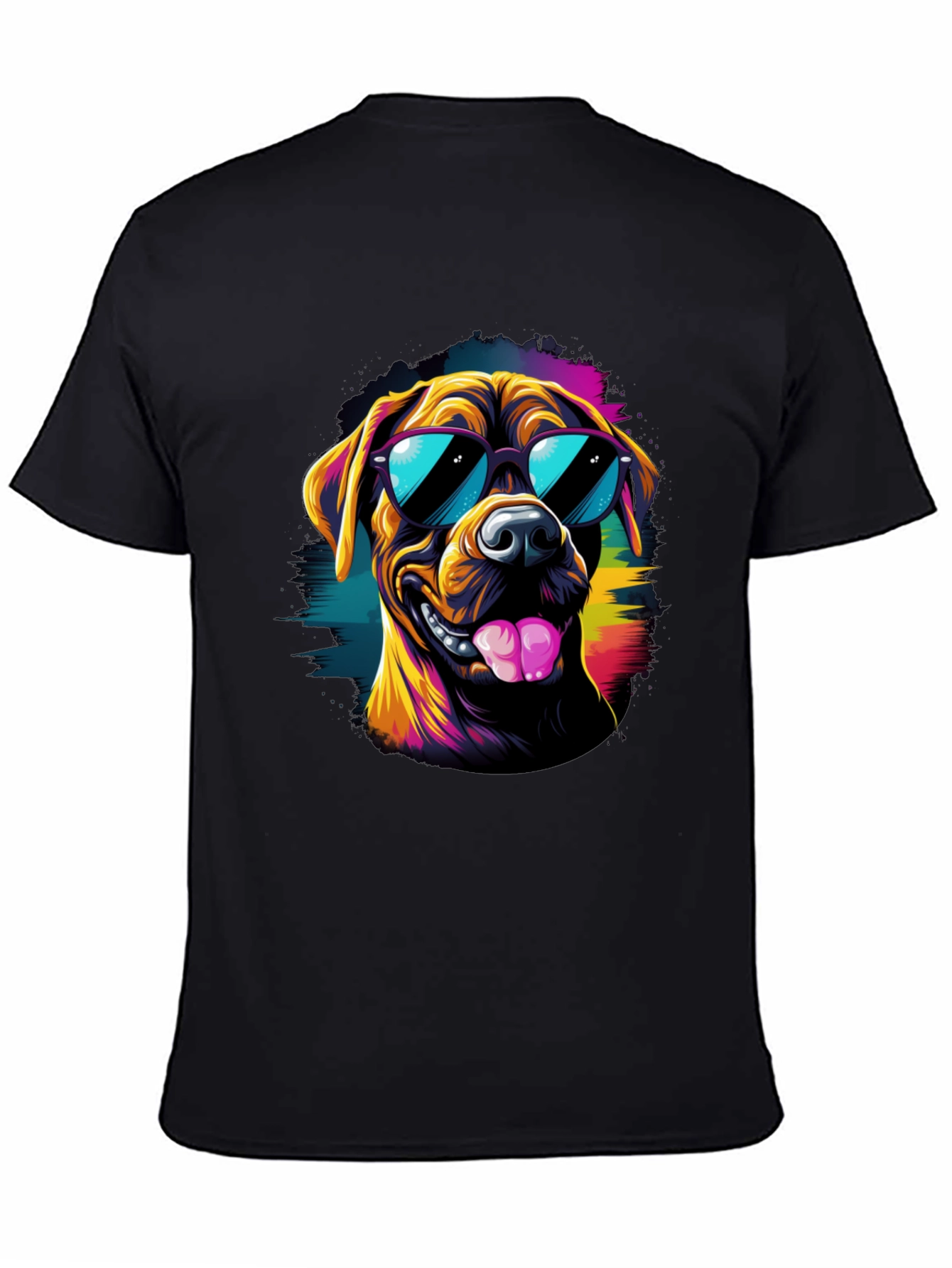 Cool Dog Graphic Tee - Black