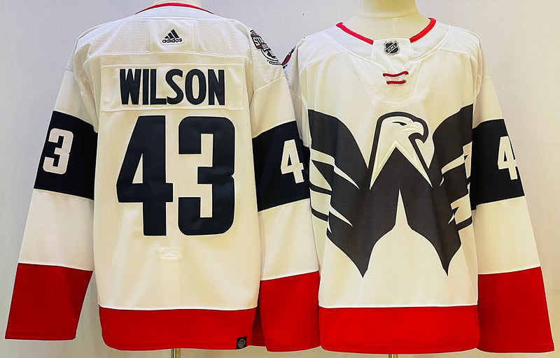 Men's Washington Capitals Tom Wilson #43 White Game Jerseys