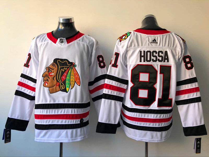 Men's Chicago Blackhawks Marian Hossa #81 White Breakaway Player Jerseys