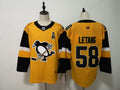 Men's Pittsburgh Penguins Kris Letang #58 Gold Player Game Jerseys