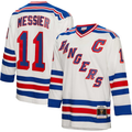 Men's New York Rangers Mark Messier #11 White Player Game Jerseys