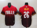 Men's Philadelphia Phillies Chase Utley #26 Red 2024 City Connect Replica Player Jerseys