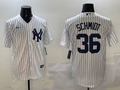 Men's New York Yankees Clarke Schmidt #36 White Home Replica Player Jerseys