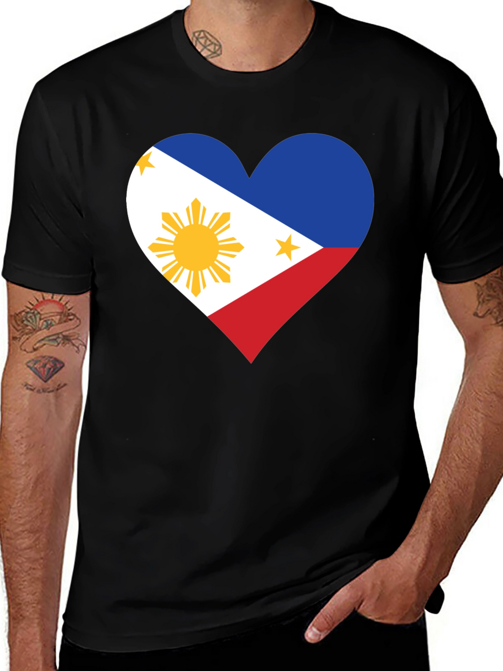 Philippine Flag Heart Graphic Tee
