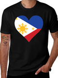 Philippine Flag Heart Graphic Tee