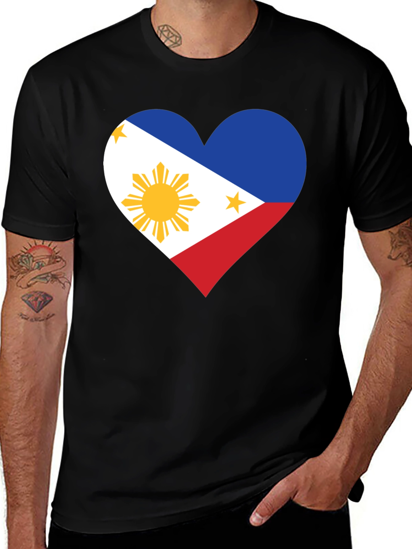 Philippine Flag Heart Graphic Tee