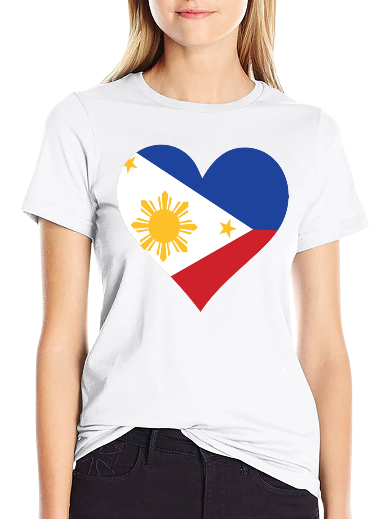 Philippine Flag Heart Graphic Tee