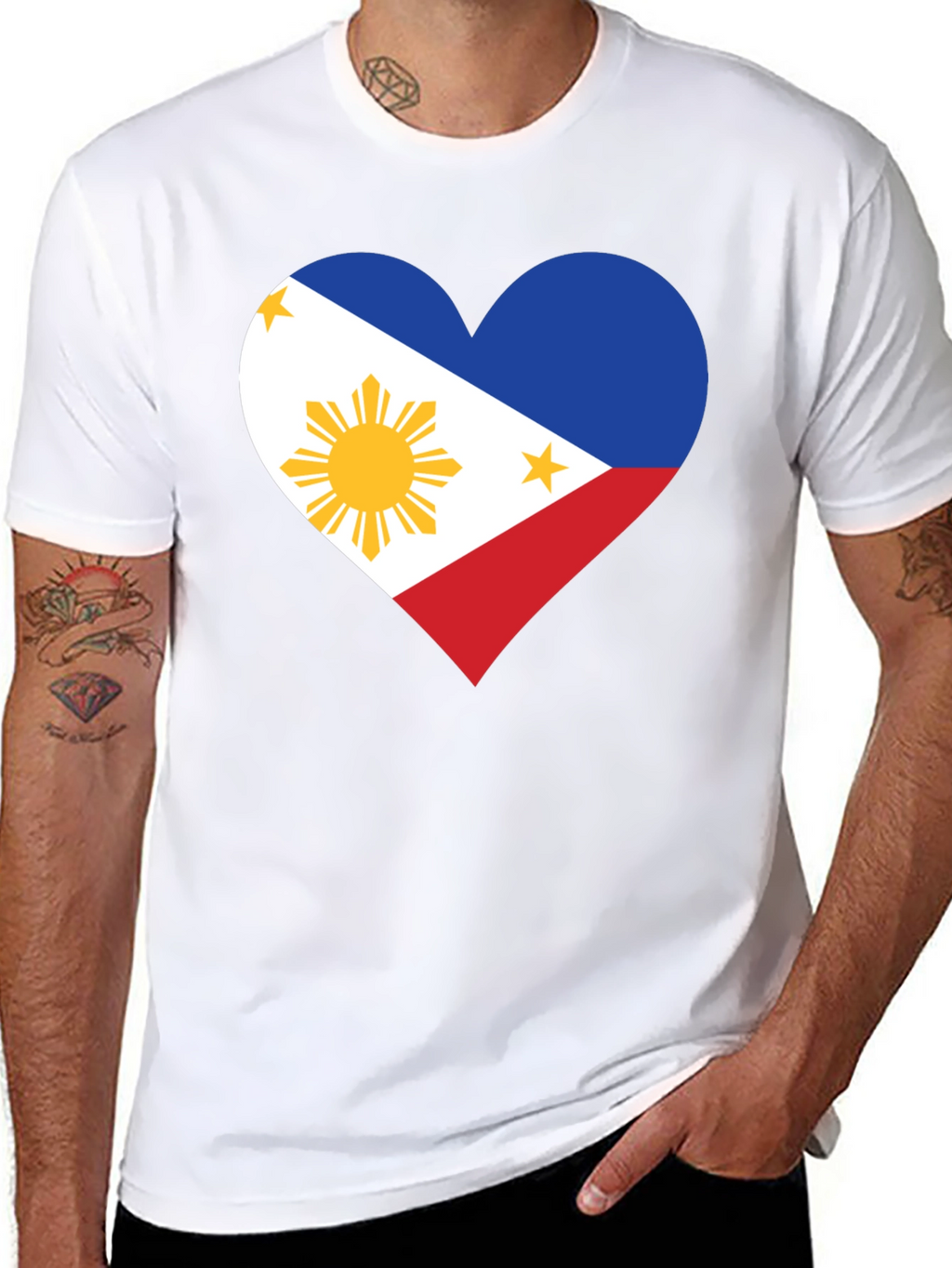 Philippine Flag Heart Graphic Tee