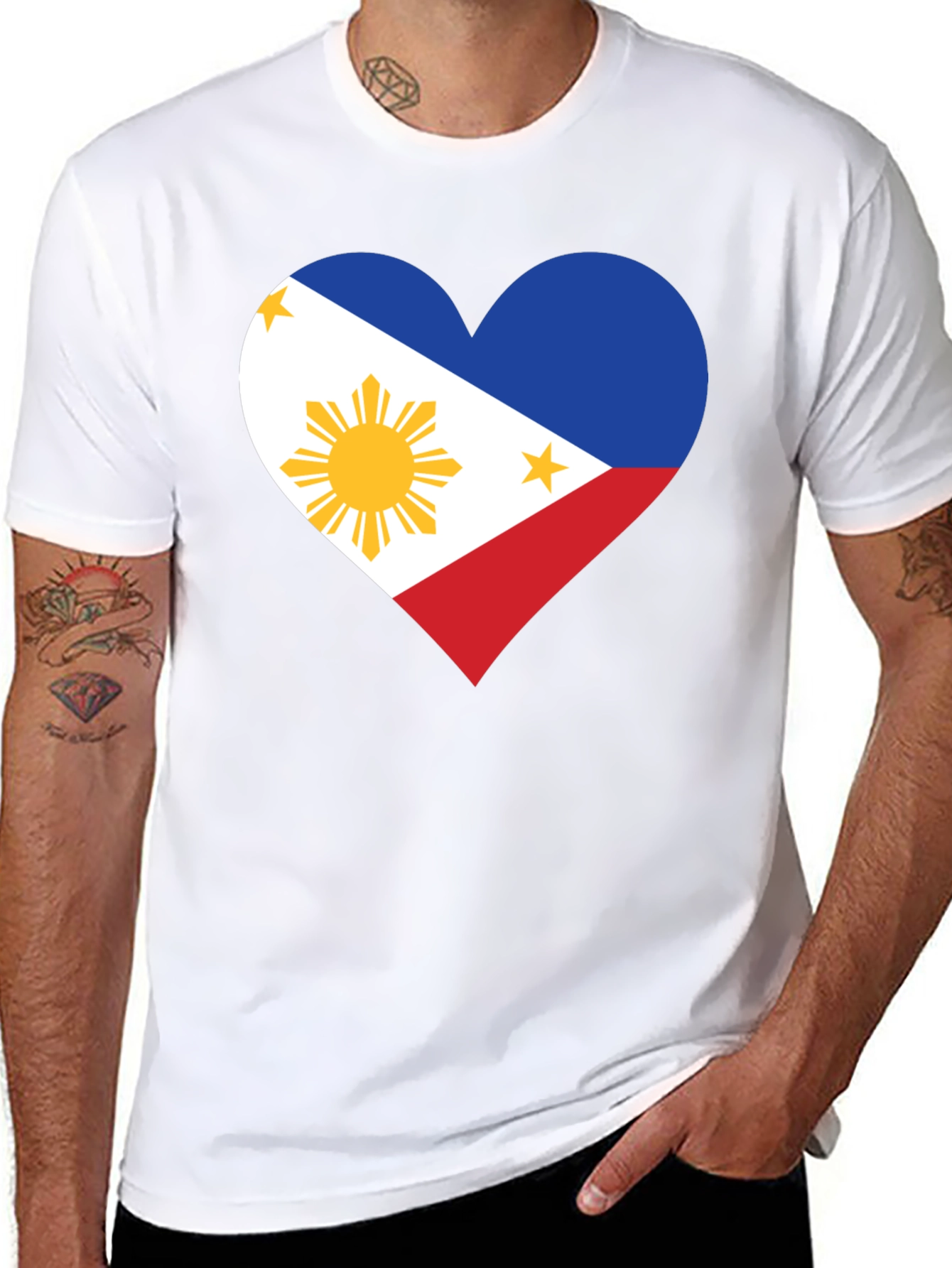 Philippine Flag Heart Graphic Tee