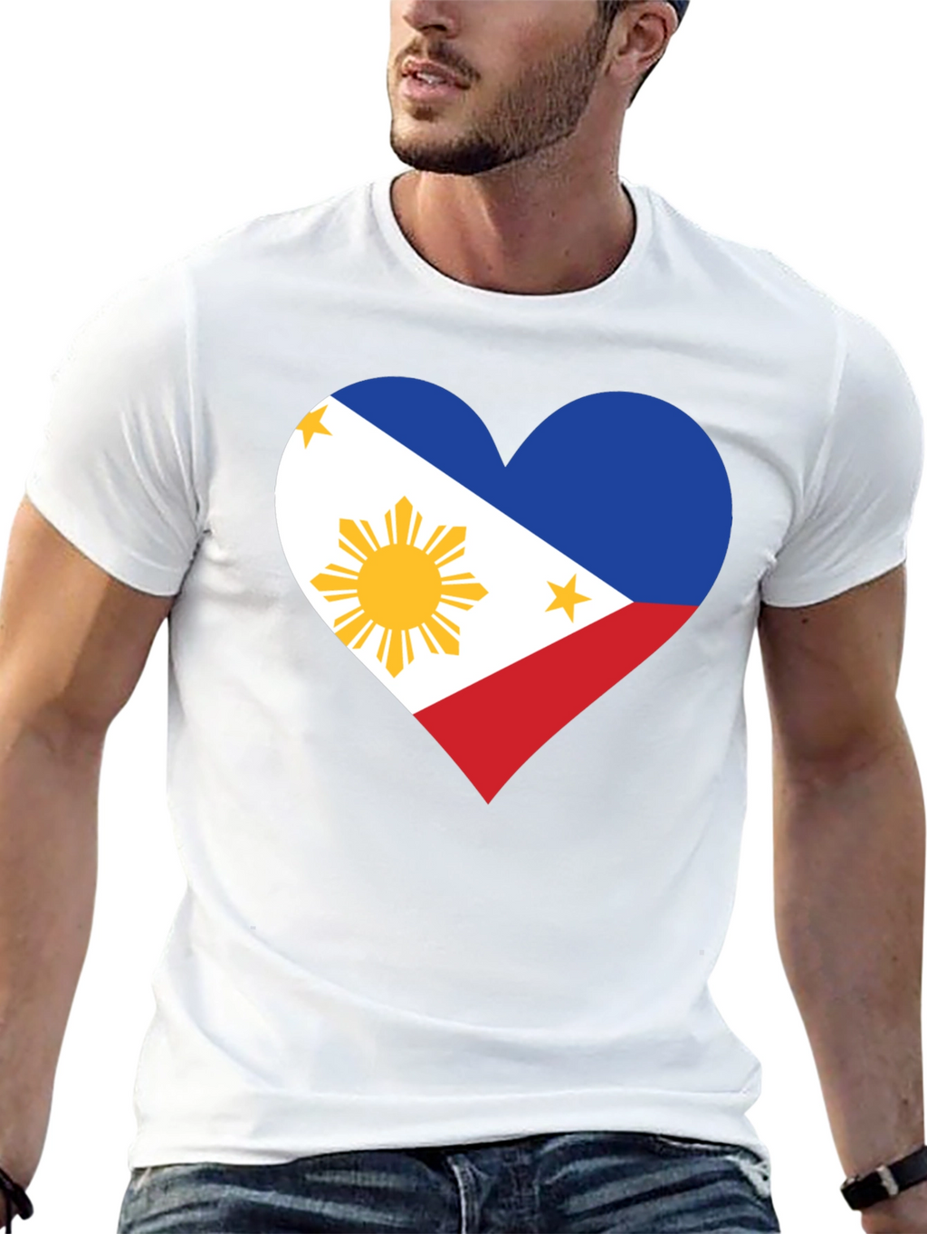 Philippine Flag Heart Graphic Tee