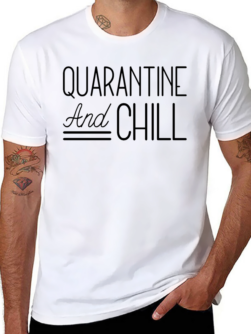 Quarantine and Chill Black T-Shirt