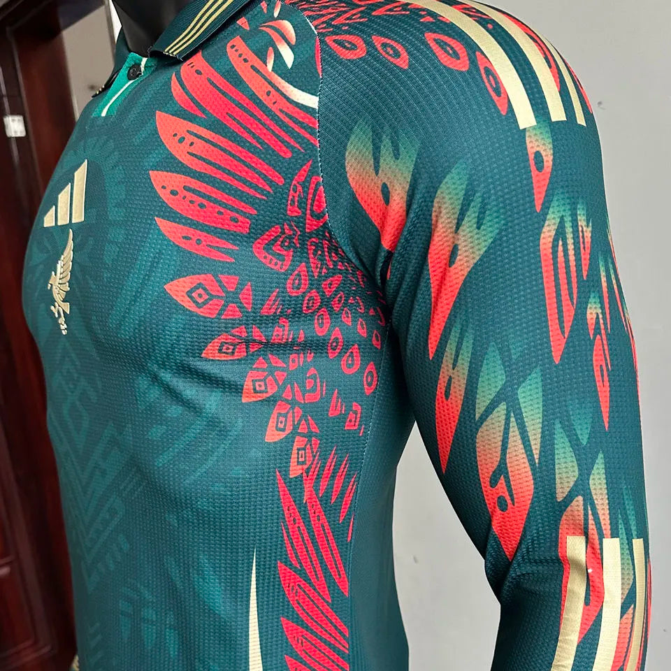 2025 Mexico Special Edition Player Version Long Sleever Jersey Detail 3