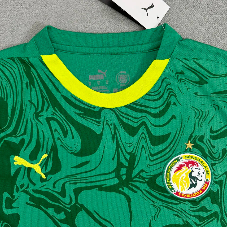 2025 Senegal Away Green Fans Soccer Jersey Detail 1