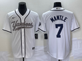 Men's New York Yankees Mickey Mantle #7 White Player Jerseys Joint Edition