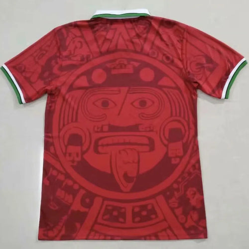 1998 Mexico Red Retro Soccer Jersey Back