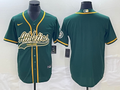 Men's Oakland Athletics Kelly Green Replica Blank Jerseys Joint Edition