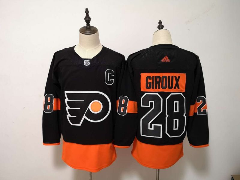 Men's Philadelphia Flyers Claude Giroux #28 Black Player Game Jerseys