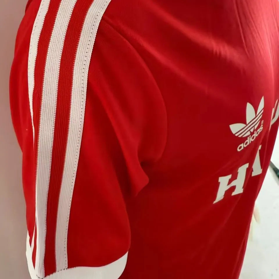 1974/1975 Hamburger Away Red Retro Jersey Detail 2