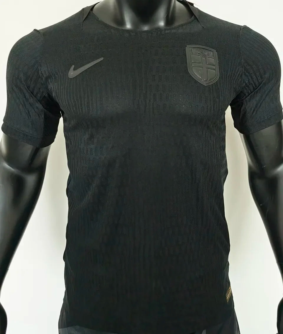 2026/27 Norway Away Black Player Version Soccer Jersey Detail 1