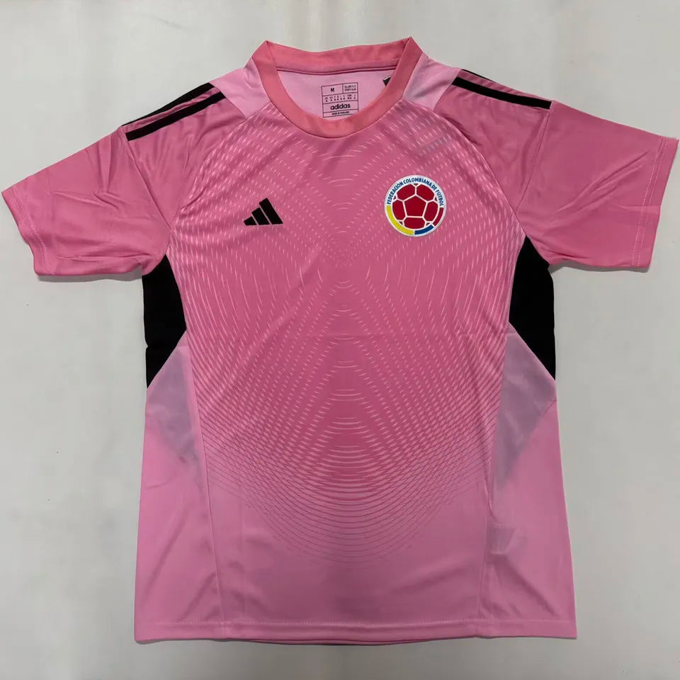 2026/27 Colombia Pink Goalkeeper Fans Soccer Jersey Front