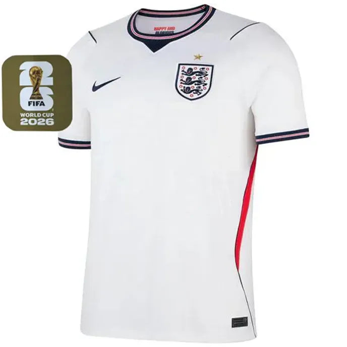 2026/27 England 1:1 Quality Home White Fans Soccer Jersey (Have Right Patch 有右臂章 金底白字） Front