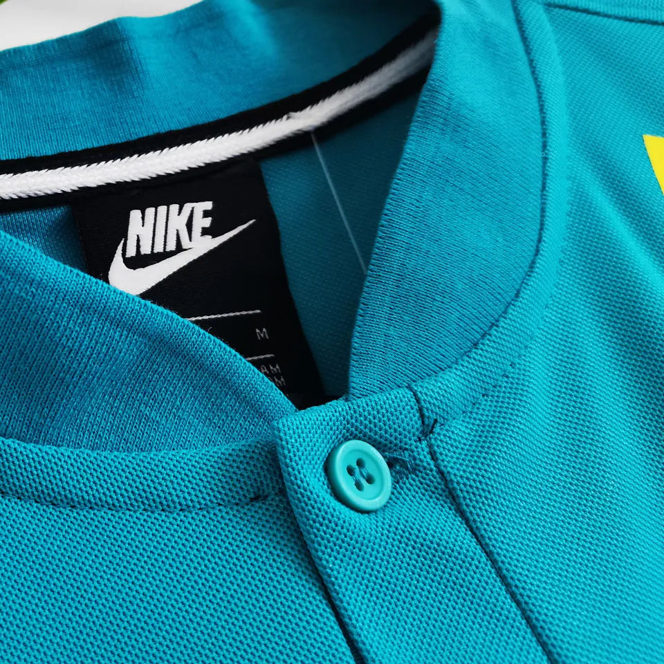2021/22 Brazil Light Blue POLO Soccer Jersey有钮 Detail 1