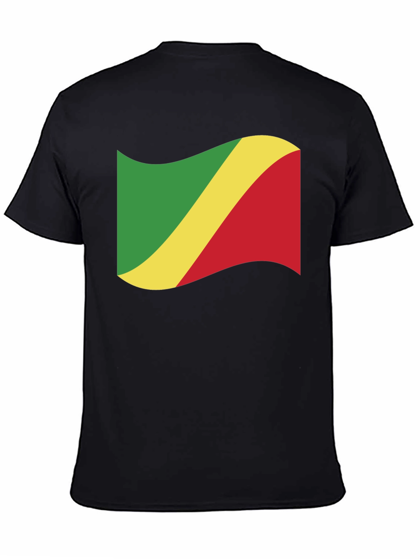 Republic of the Congo Flag Black T-Shirt