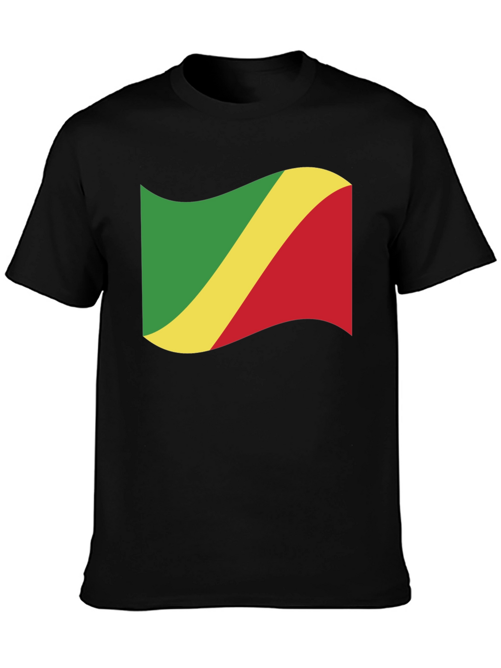 Republic of the Congo Flag Black T-Shirt