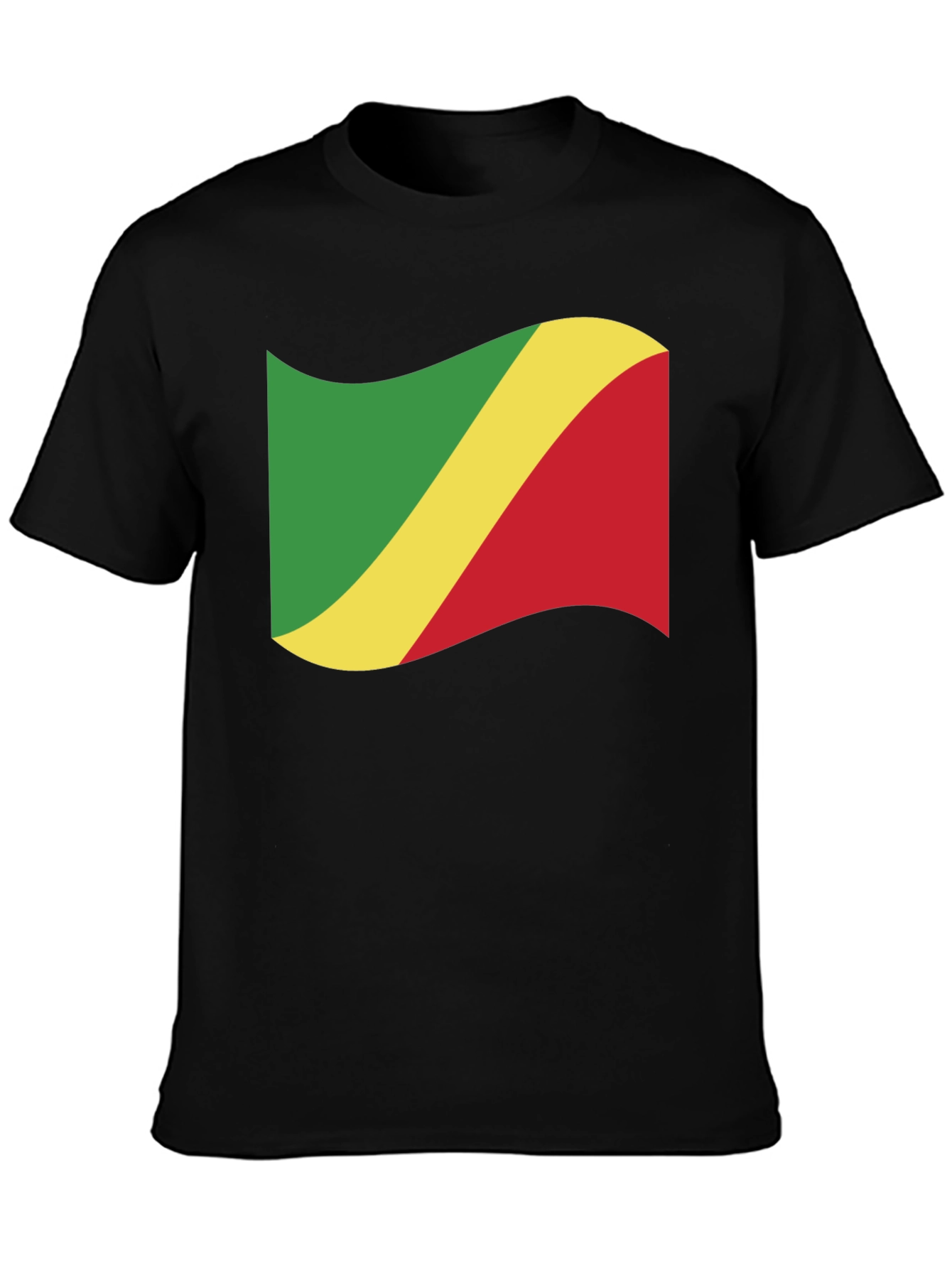 Republic of the Congo Flag Black T-Shirt
