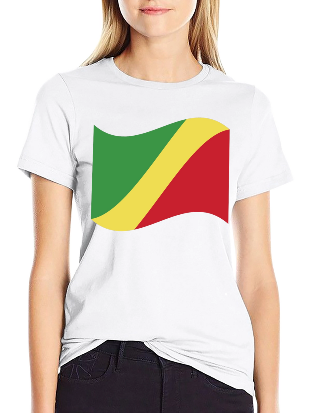Republic of the Congo Flag Black T-Shirt