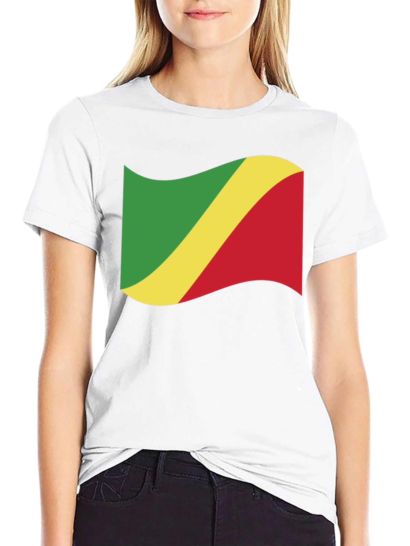 Republic of the Congo Flag Black T-Shirt