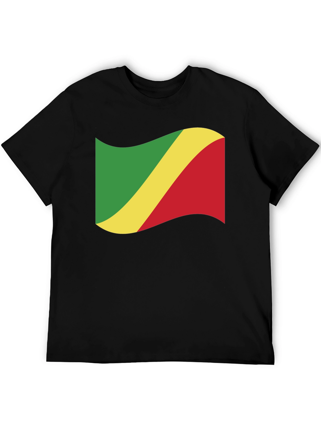 Republic of the Congo Flag Black T-Shirt