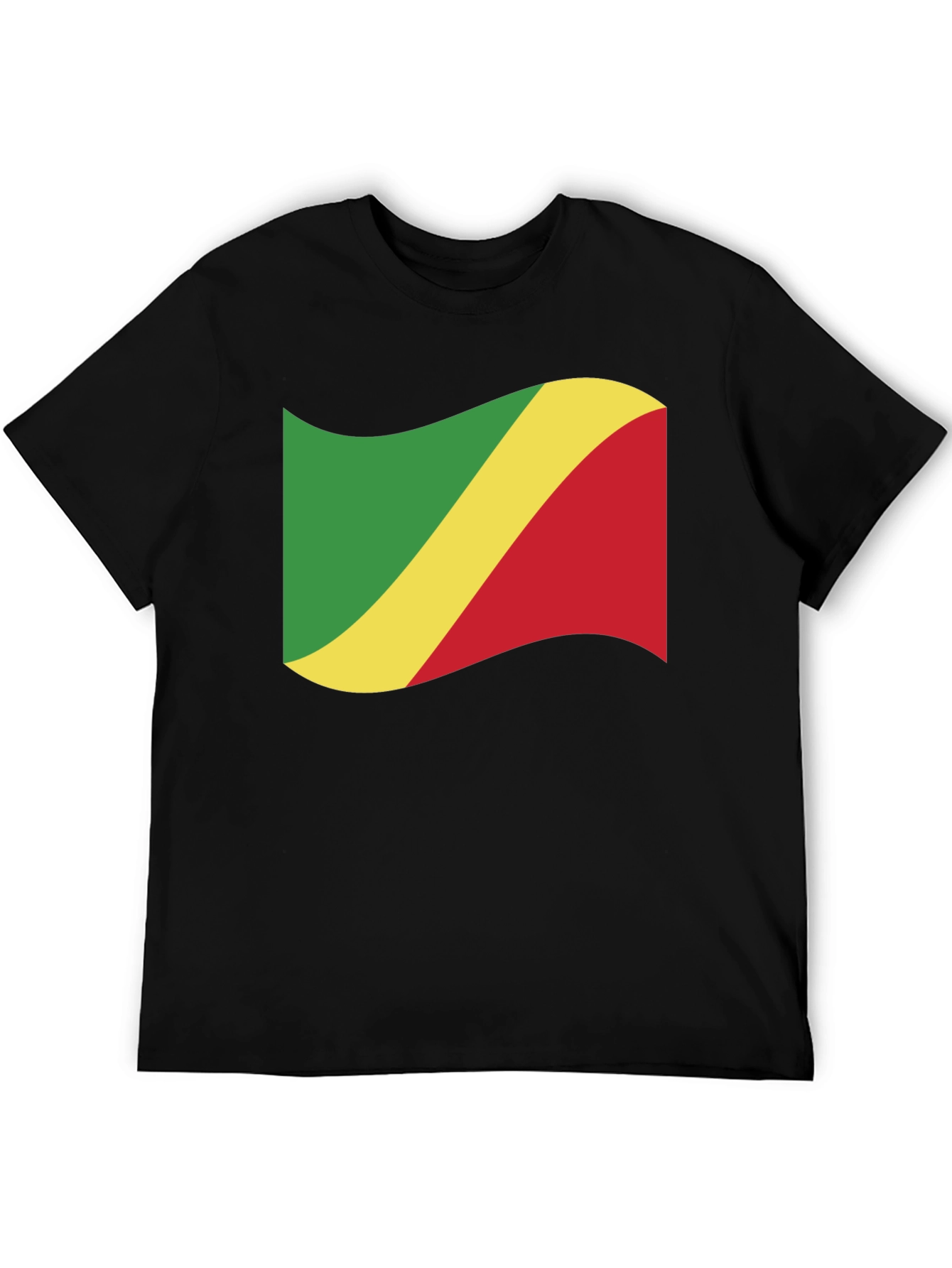 Republic of the Congo Flag Black T-Shirt