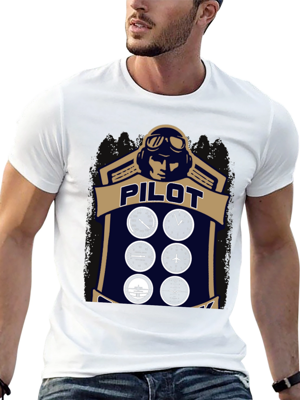 Pilot Aviation Graphic T-Shirt