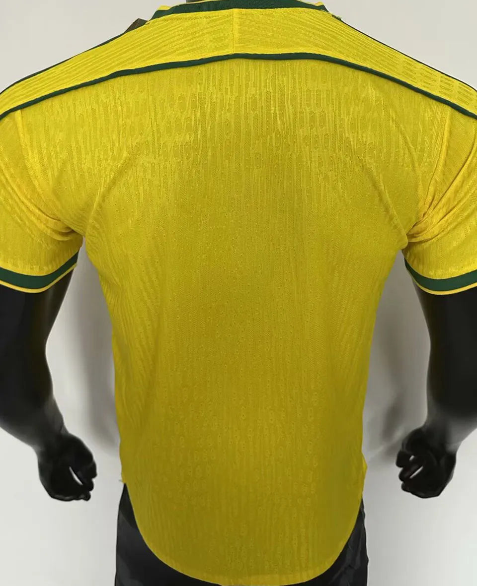 1998 Brazil Home Yellow Retro Player Version Soccer Jersey 球员版 Back