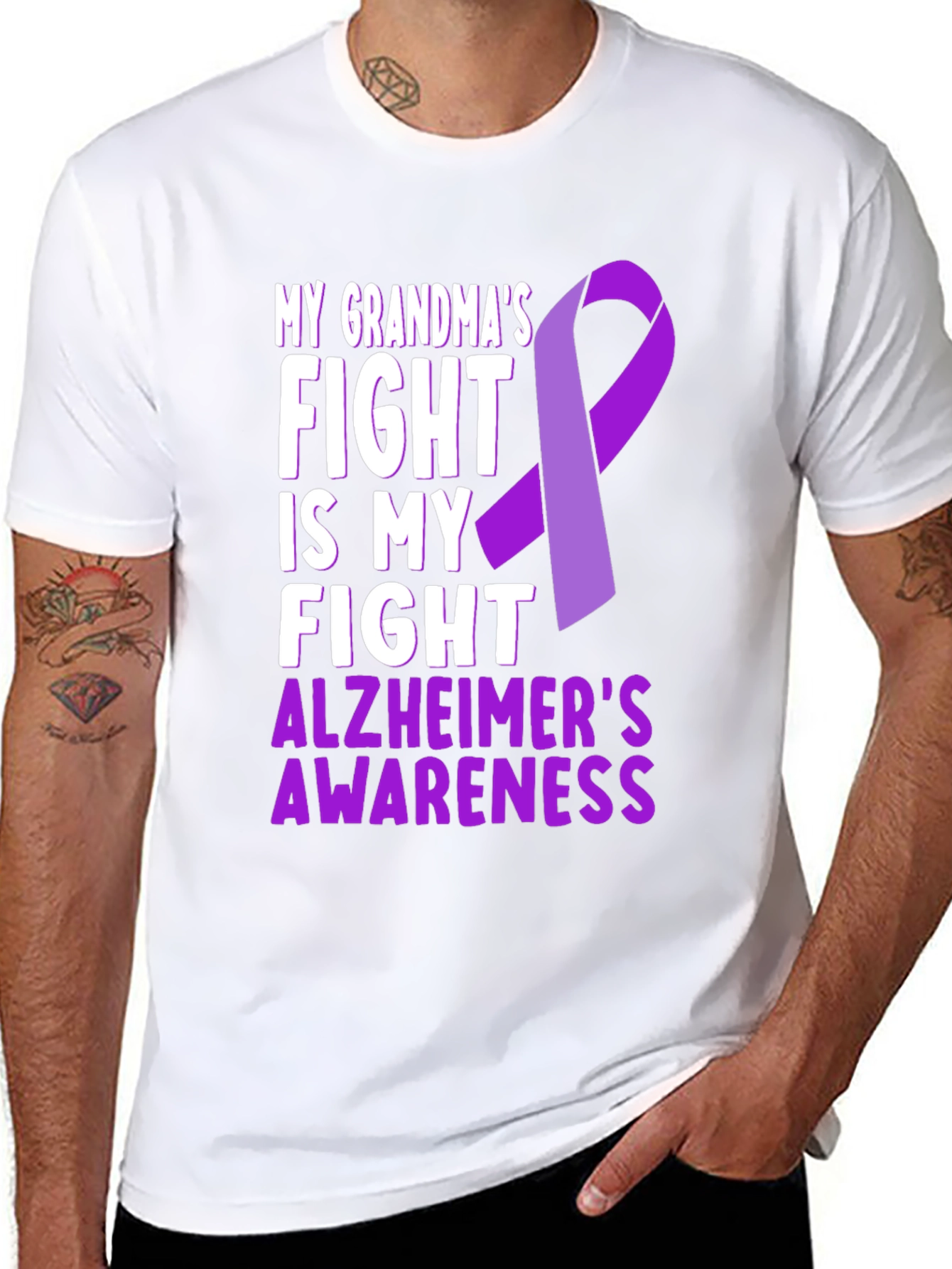 Alzheimers Awareness T-Shirt - My Grandmas Fight