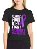 Alzheimers Awareness T-Shirt - My Grandmas Fight