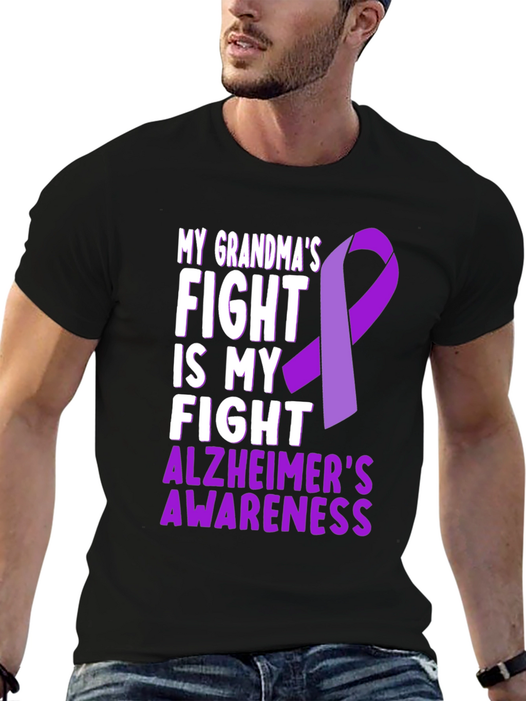 Alzheimers Awareness T-Shirt - My Grandmas Fight