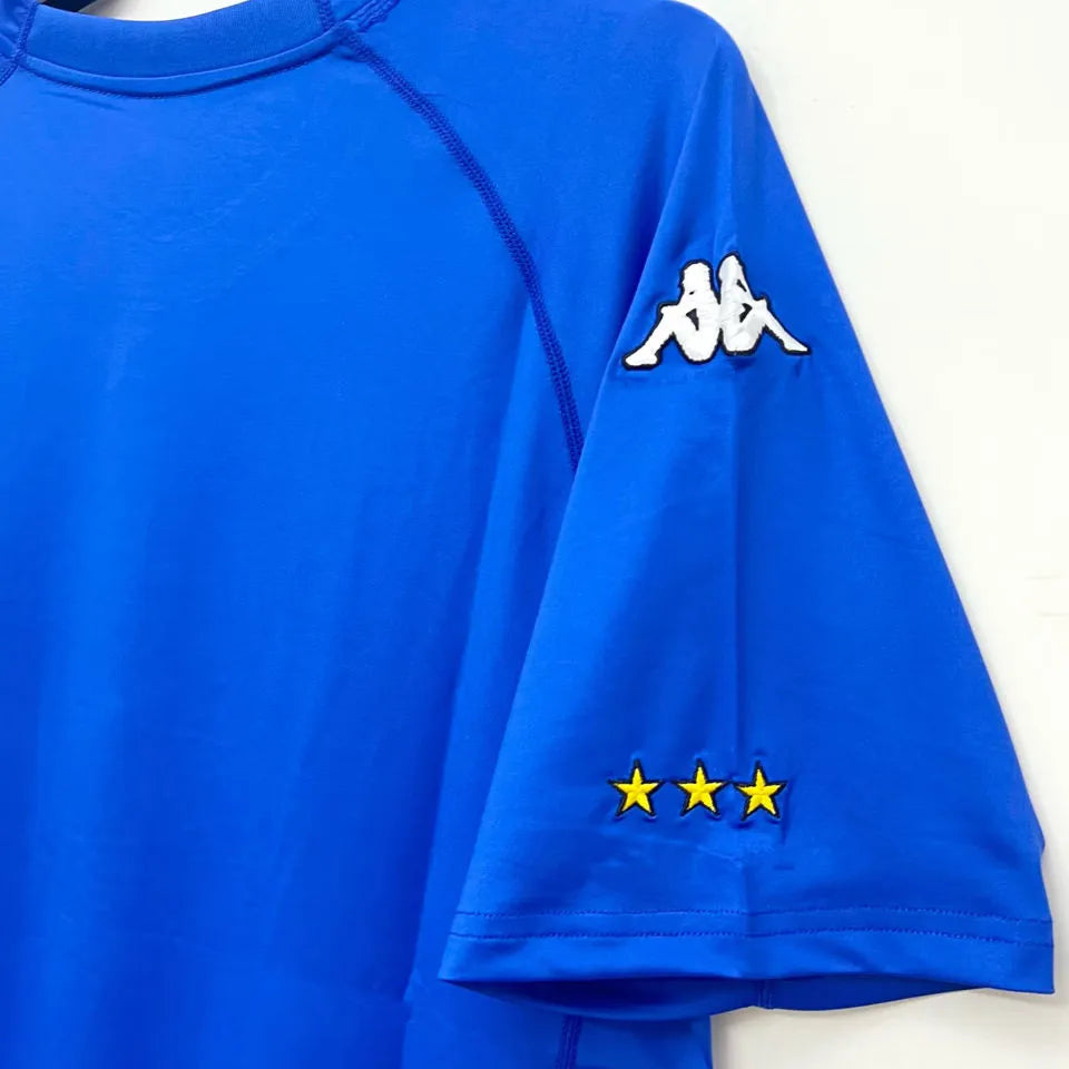2000 Italy Home Blue Retro Soccer Jersey Detail 3