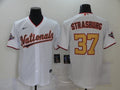 Men's Washington Nationals Stephen Strasburg #37 White Fashion Stitched Jerseys