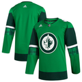 Men's Winnipeg Jets Kelly Green 2023 St. Patrick's Day Primegreen Authentic Blank Jerseys