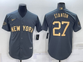 Men's New York Yankees Giancarlo Stanton #27 Gray Replica Player Jerseys