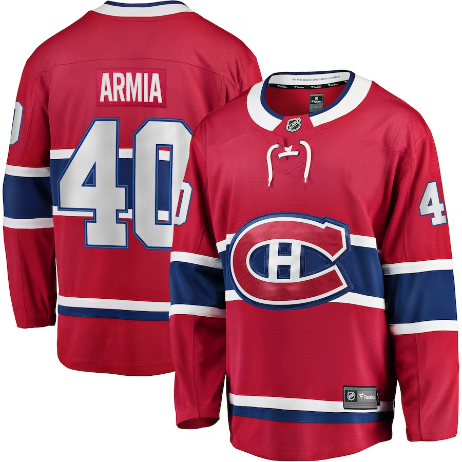 Men's Montreal Canadiens Joel Armia #40 Red Player Game Jerseys