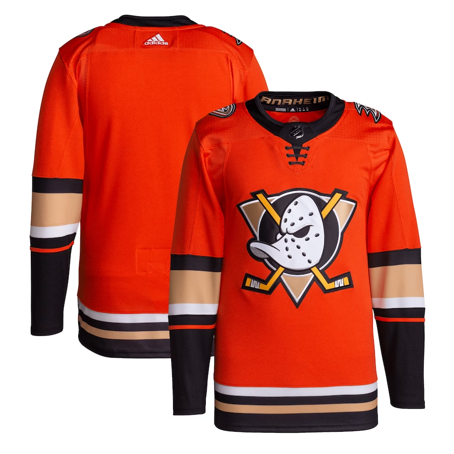 Men's Anaheim Ducks Orange Alternate Primegreen Authentic Blank Jerseys